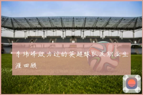 李玮峰效力过的英超球队及职业生涯回顾